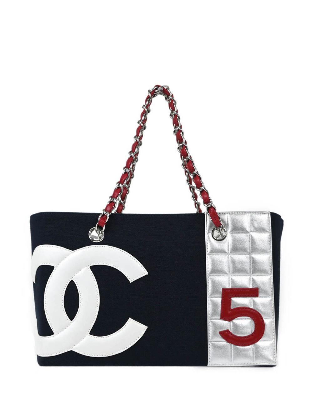 CHANEL Pre-Owned Nº5 Choco Bar 手提包（2002年典藏款） - 蓝色