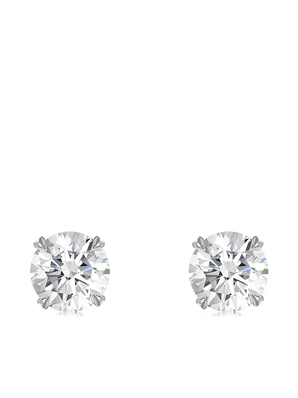 Pragnell Windsor 18K白金钻石耳钉 - 银色