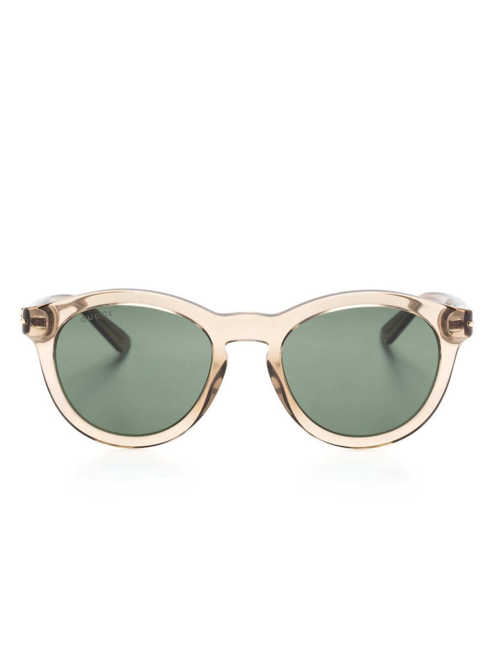 Gucci Eyewear 广角大圆框太阳眼镜 - 褐色