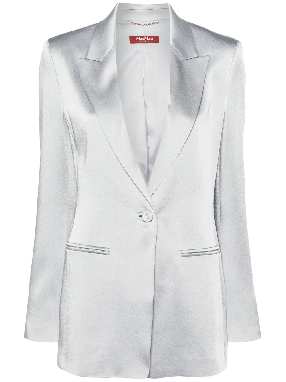 Max Mara Ebert 单排扣西装夹克 - 银色