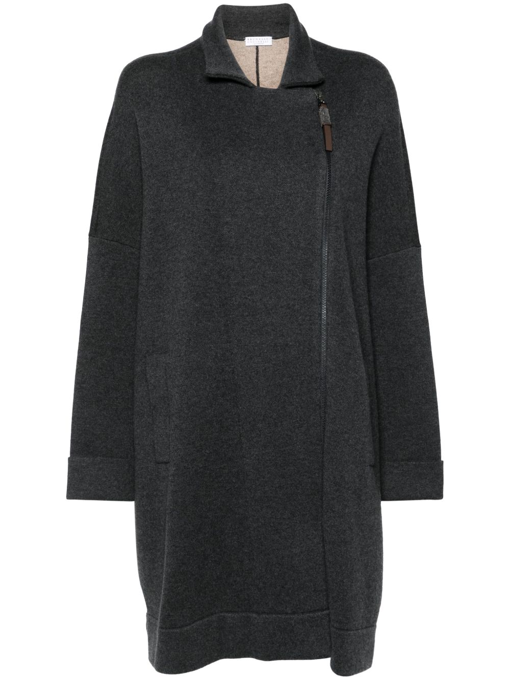 Brunello Cucinelli Monili 搭链开衫 - 灰色