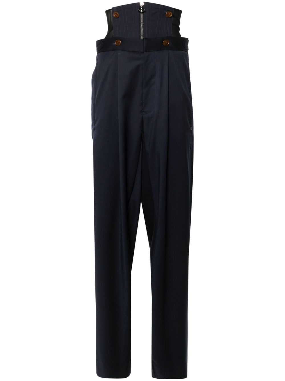 Vivienne Westwood Macca 紧身胸衣式长裤 - 蓝色