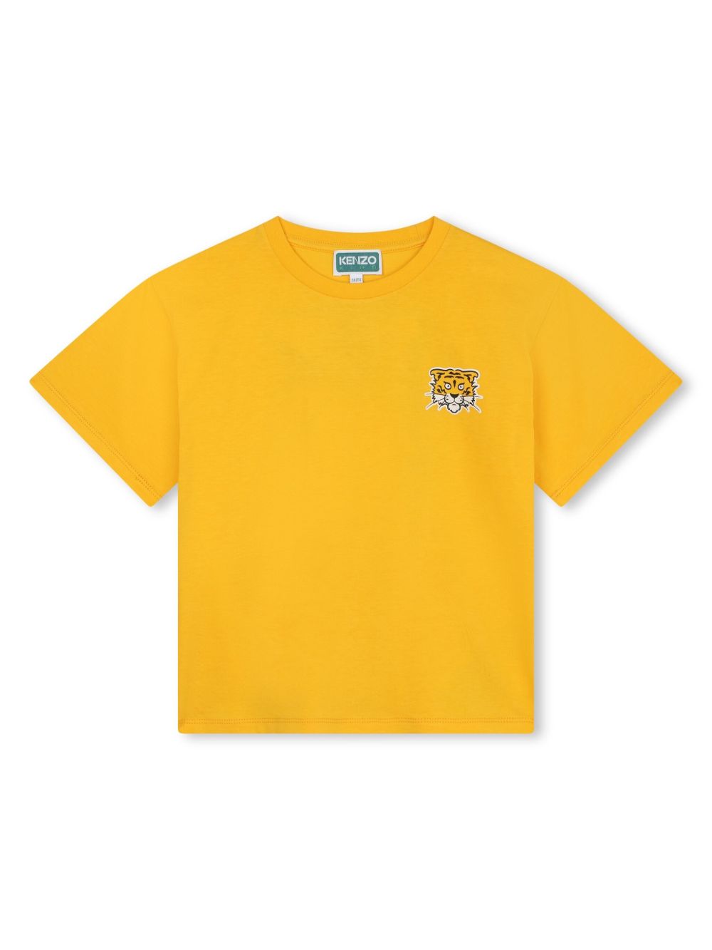 Kenzo Kids logo印花棉T恤 - 黄色