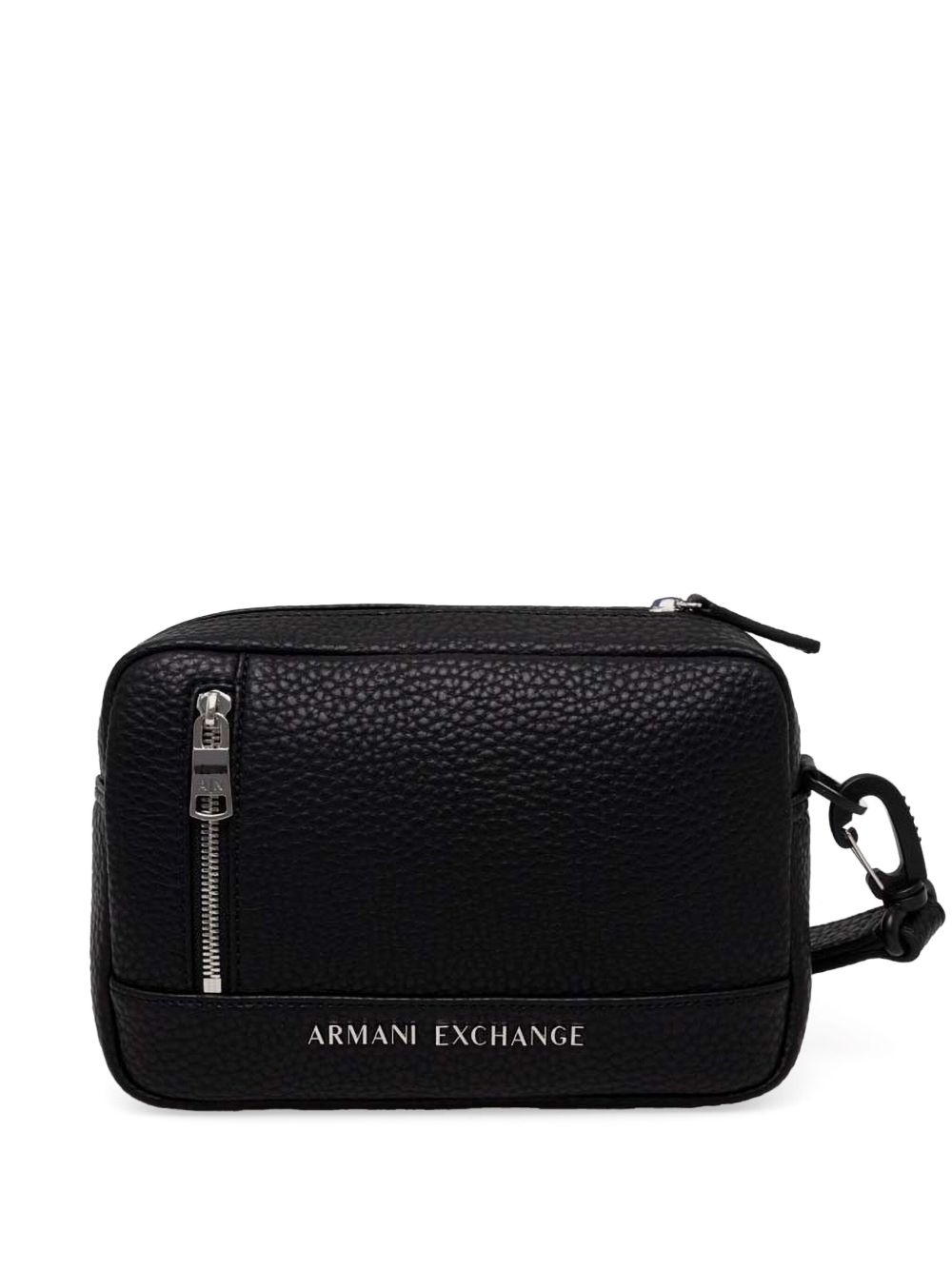 Armani Exchange logo标牌洗漱包 - 黑色