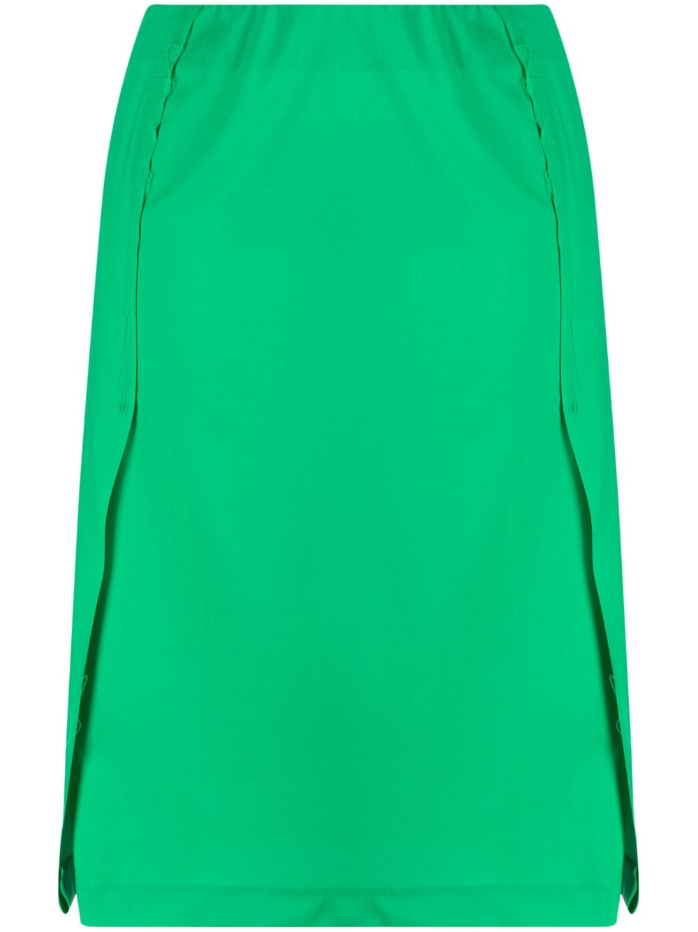Raf Simons 褶饰拼接中长半身裙 - 绿色
