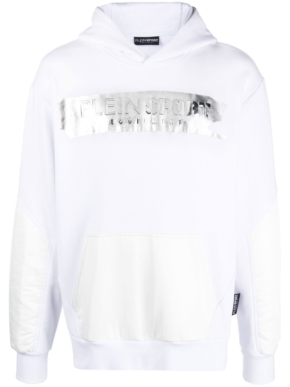 Plein Sport logo印花套头式连帽衫 - 白色