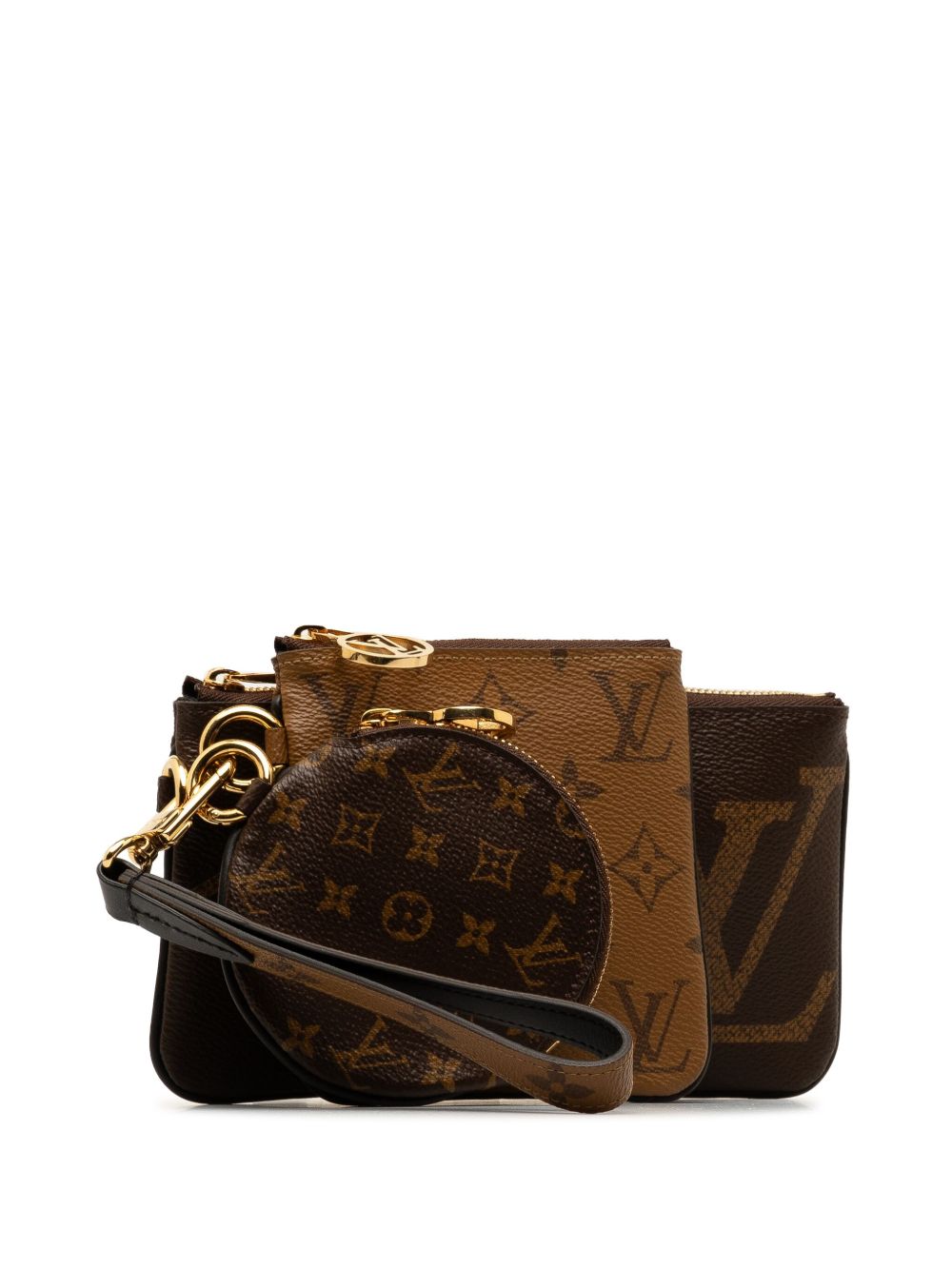 Louis Vuitton Pre-Owned Monogram Reverse Giant Trio 小袋（2019年典藏款） - 褐色