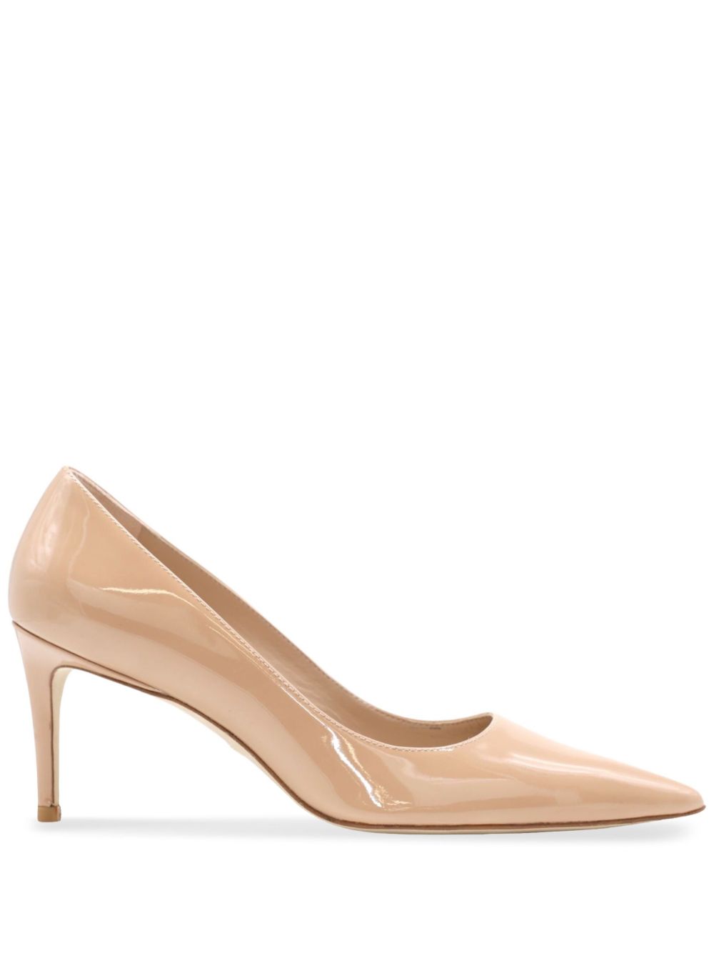 Stuart Weitzman 漆皮尖头高跟鞋 - 中性色