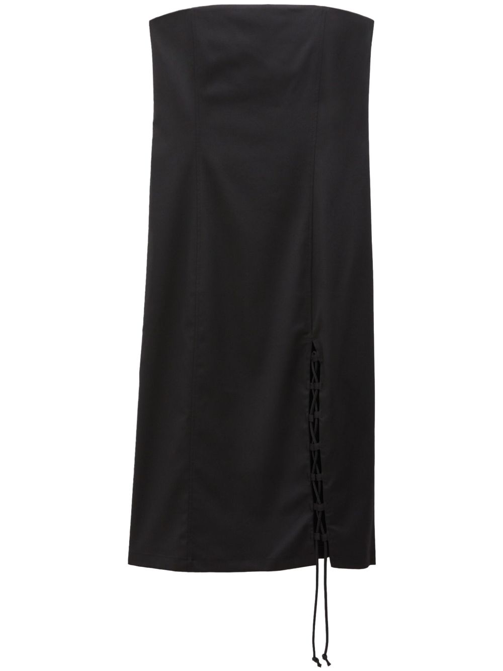 Filippa K 系带细节直筒连衣裙 - 黑色