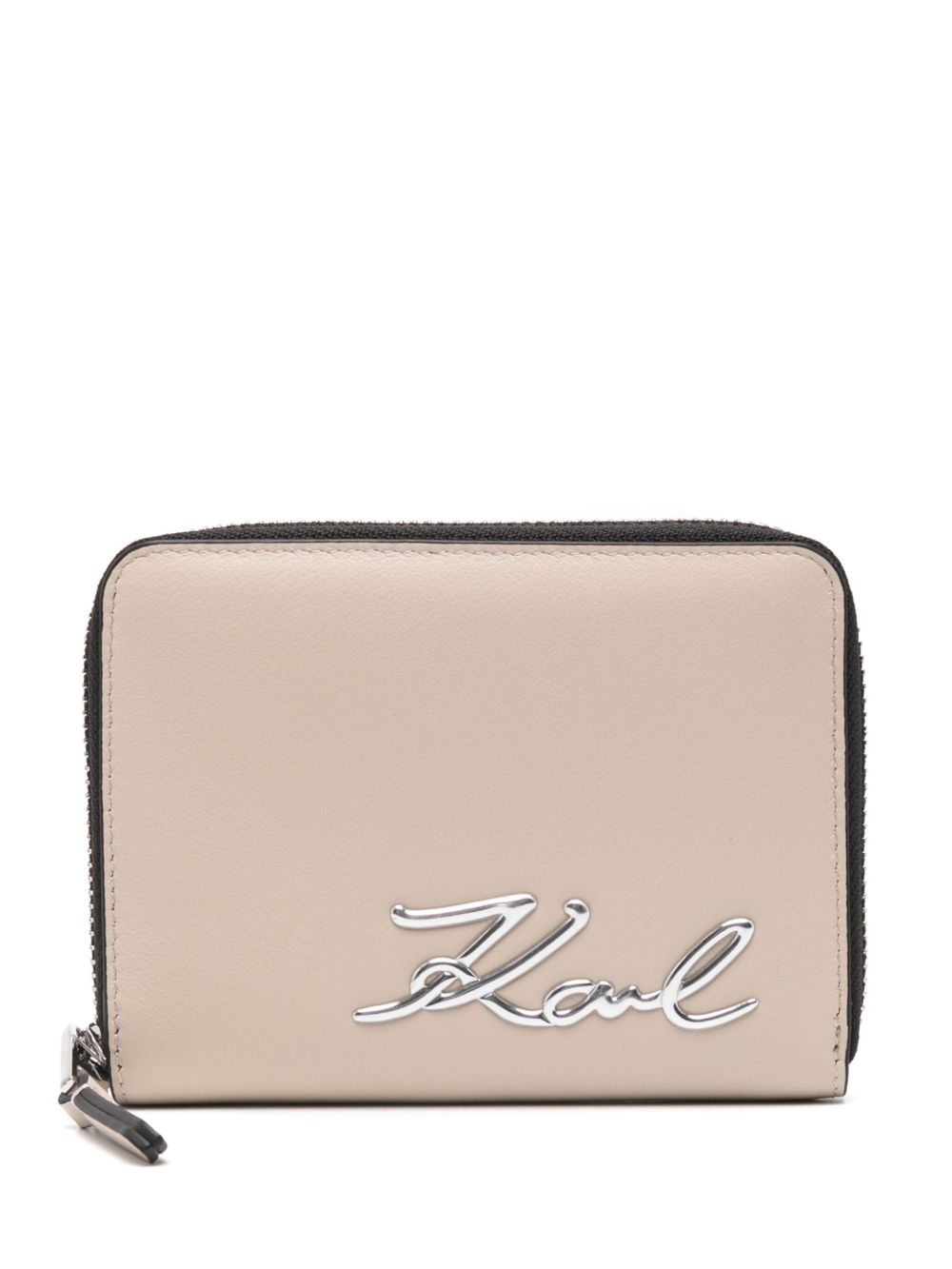 Karl Lagerfeld logo标牌钱包 - 中性色