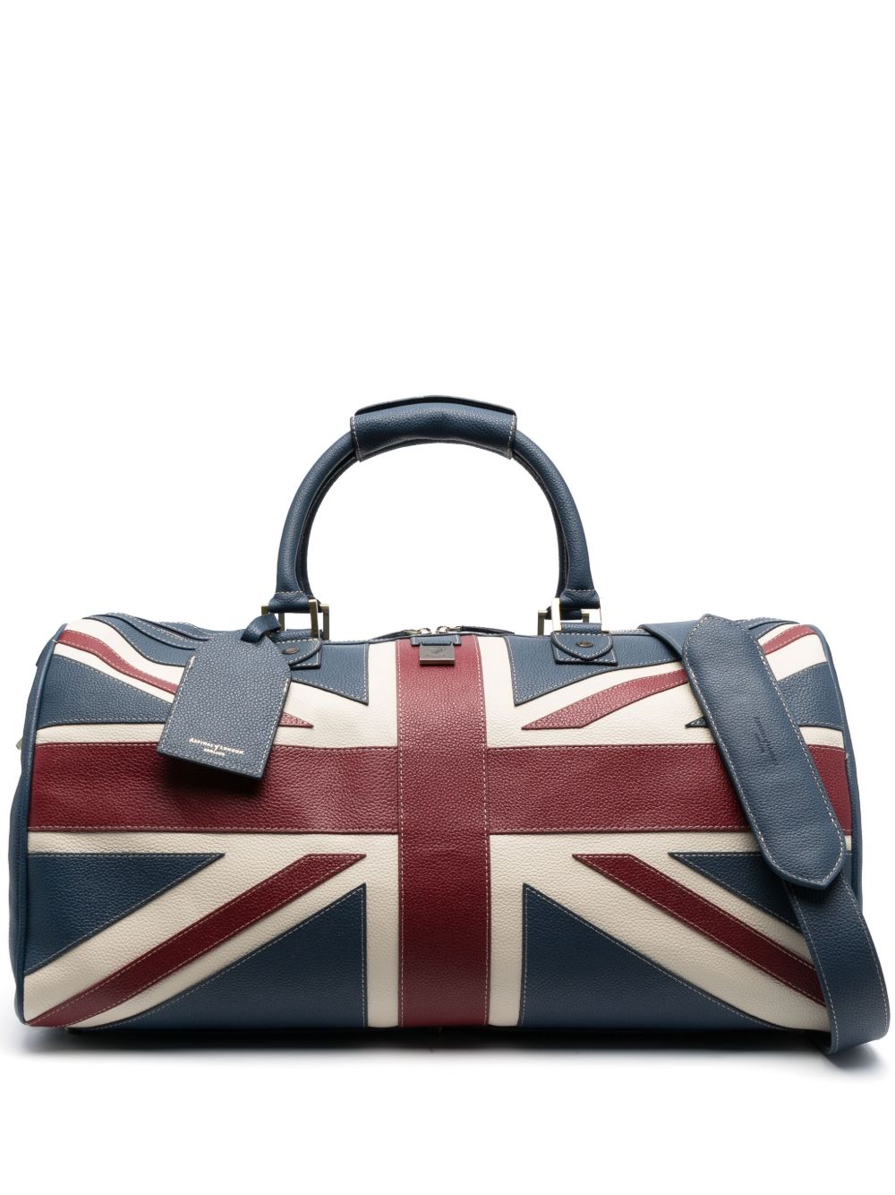 Aspinal Of London Boston 皮质旅行包 - 蓝色