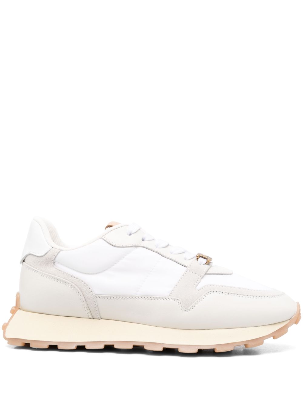 Tod's 拼接皮质运动鞋 - 白色