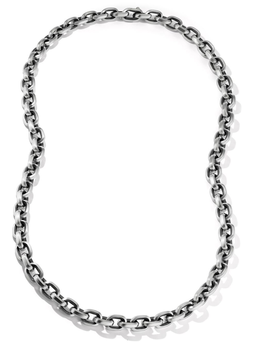 David Yurman Deco 纯银链式项链（9.5毫米） - 银色