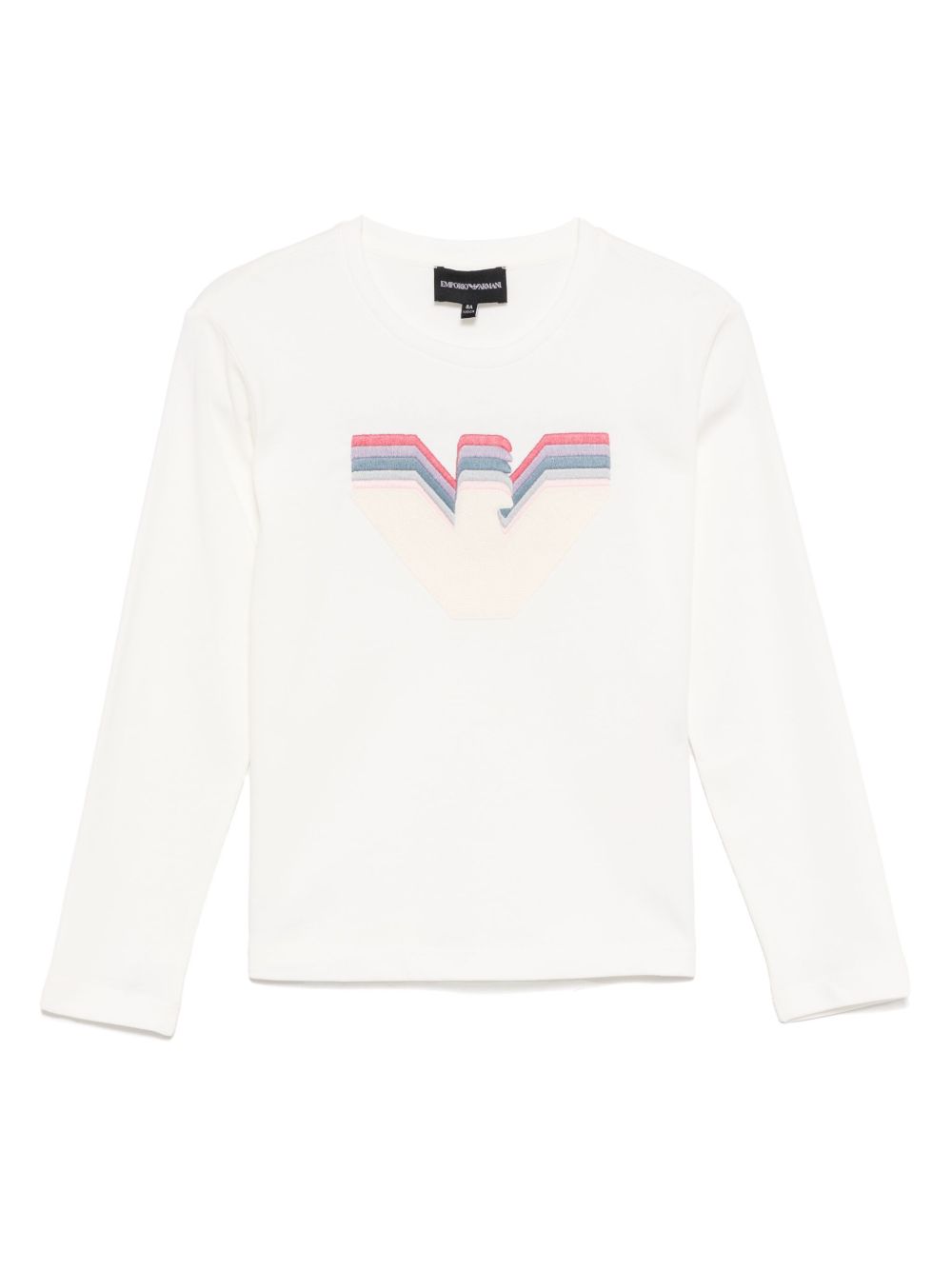 Emporio Armani Kids logo刺绣T恤 - 中性色