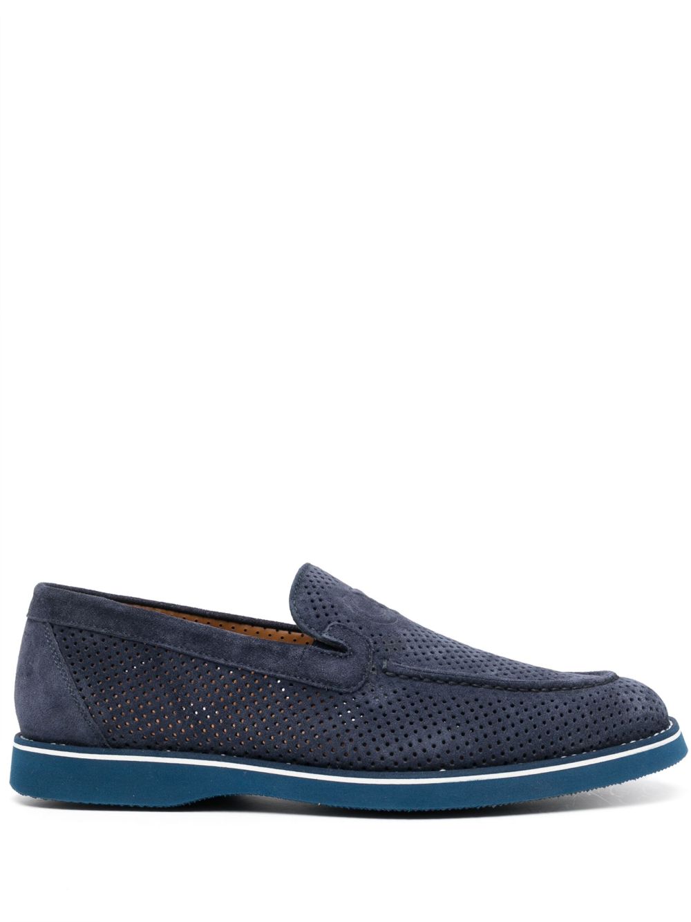 Casadei Scarca 绒面皮乐福鞋 - 蓝色