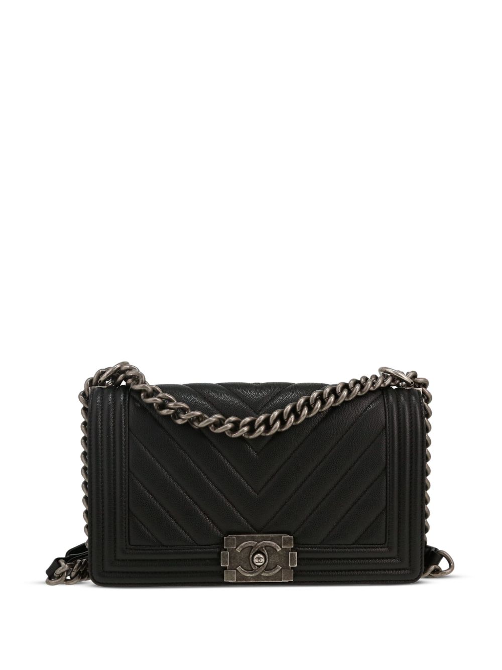 CHANEL Pre-Owned Chanel Boy 单肩包（2018年典藏款） - 黑色