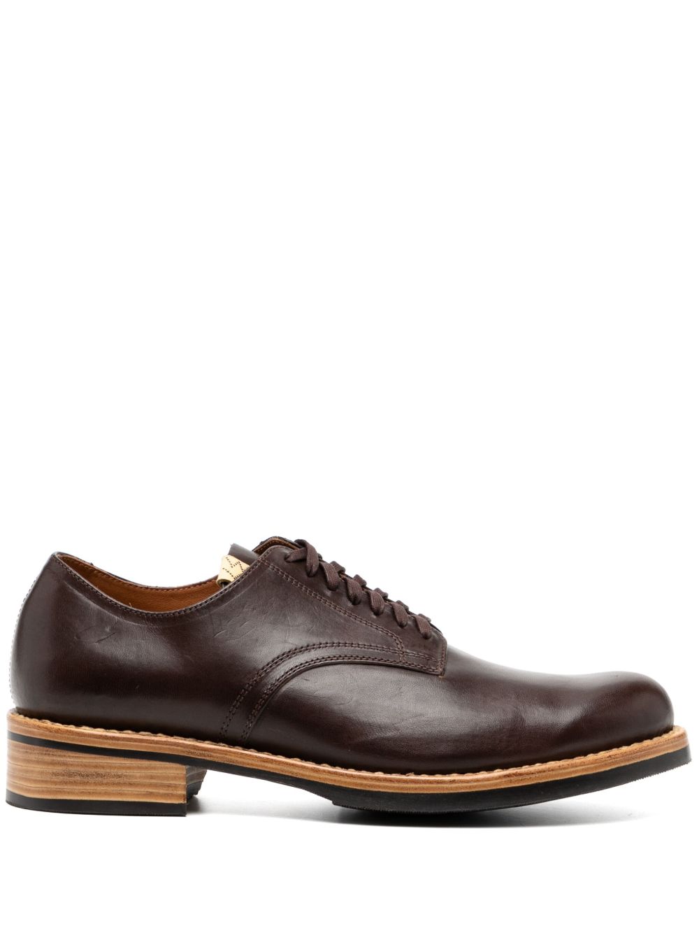 visvim Toe-Folk 皮质德比鞋 - 褐色