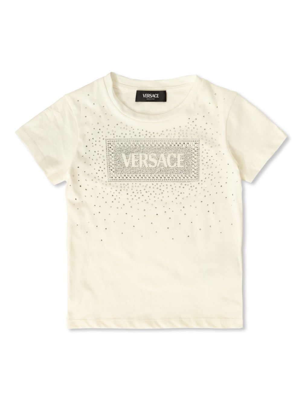 Versace Kids logo 贴花T恤 - 白色