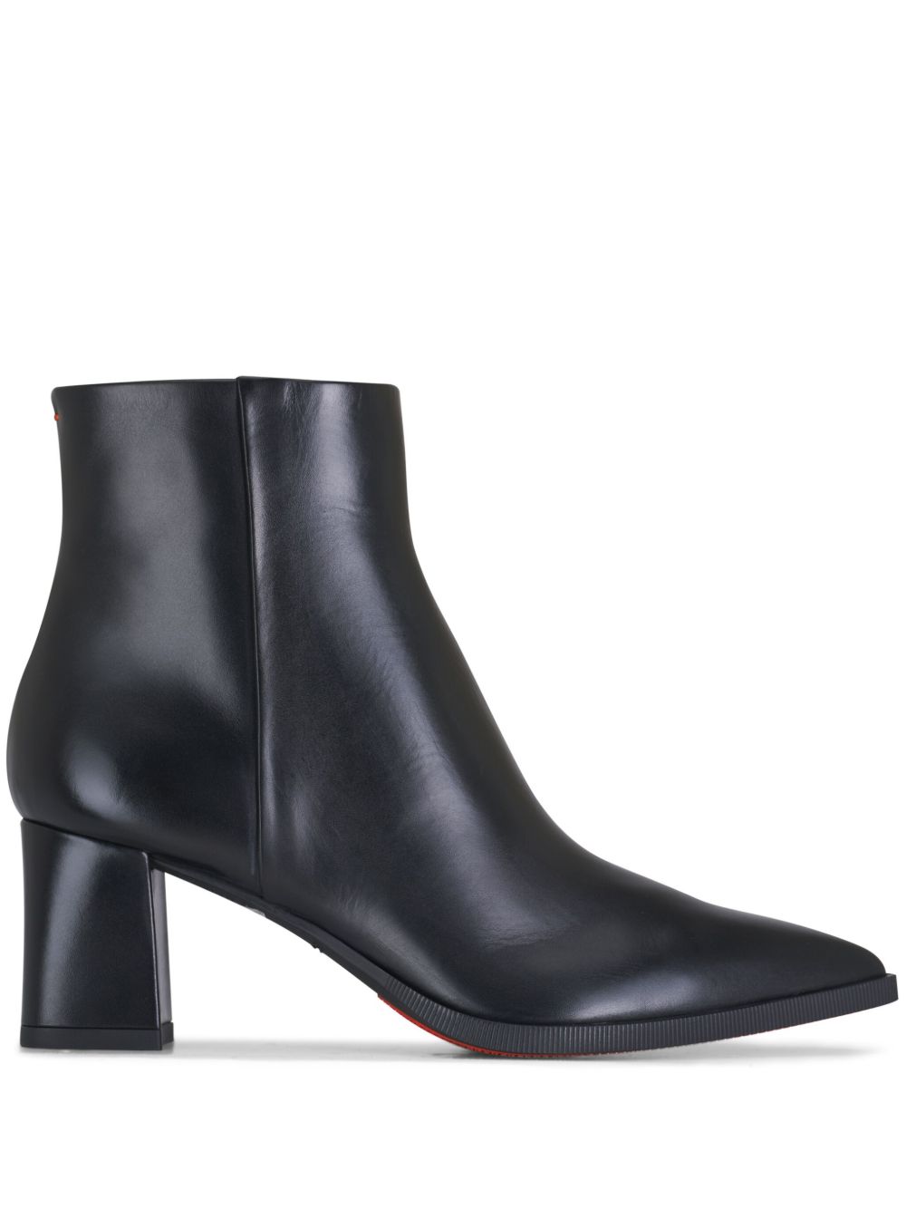 Santoni 中跟及踝皮靴（6.5厘米） - 黑色