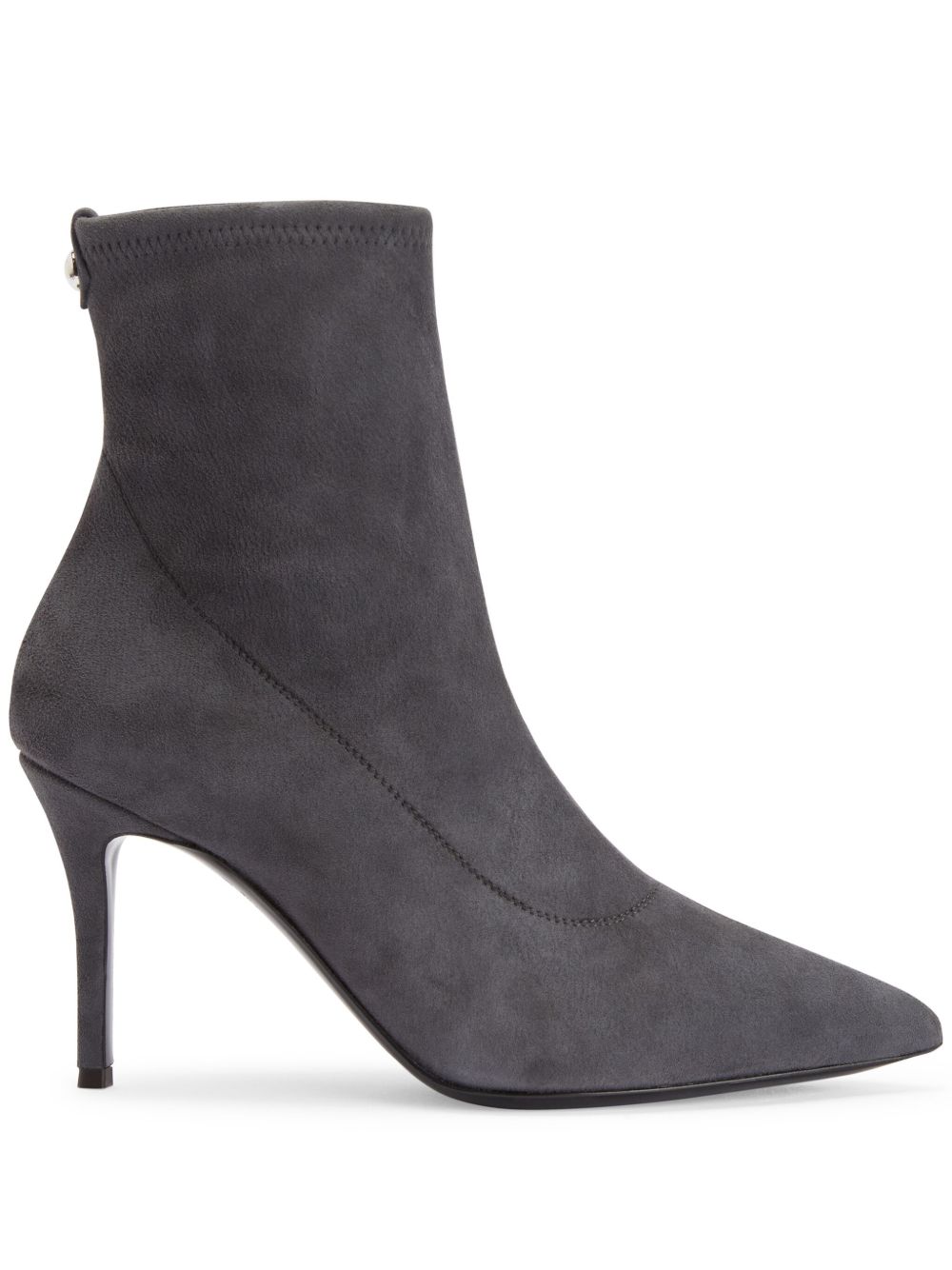 Giuseppe Zanotti Mirea 绒面皮高跟及踝靴 - 灰色