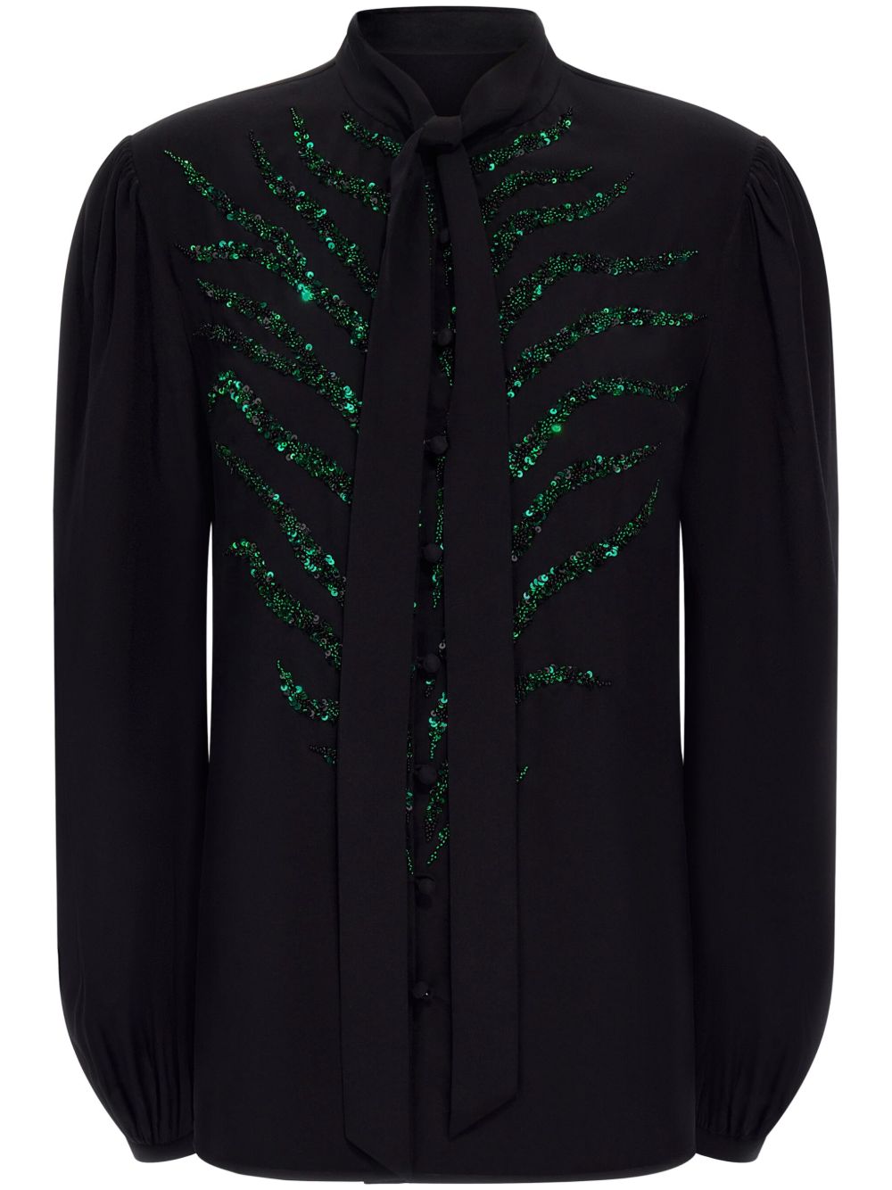 Roberto Cavalli 亮片缀饰罩衫 - 黑色