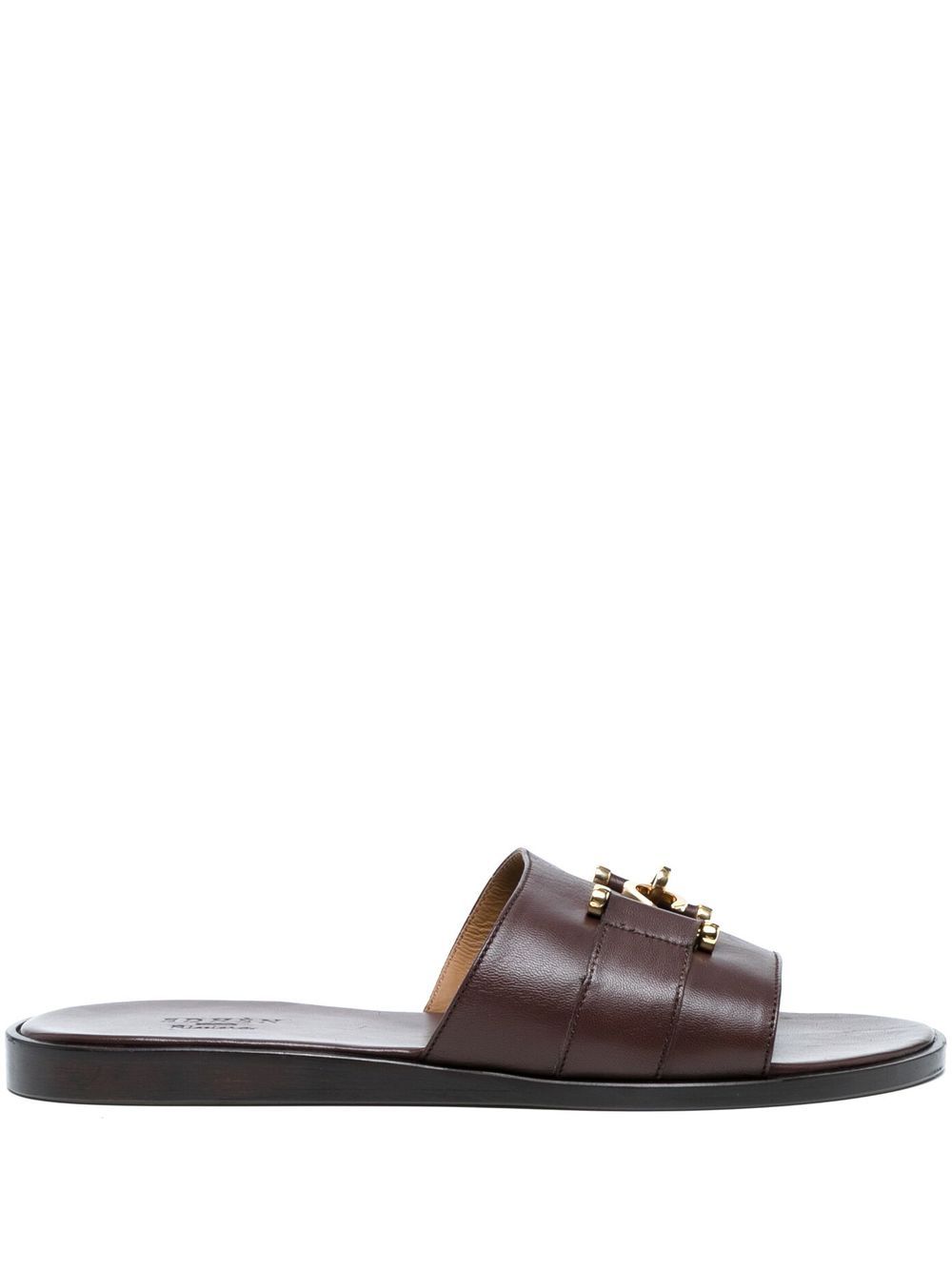 Edhen Milano horsebit-detail leather sandals - 褐色