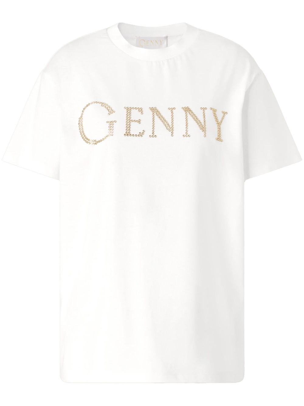 Genny logo缀饰T恤 - 白色