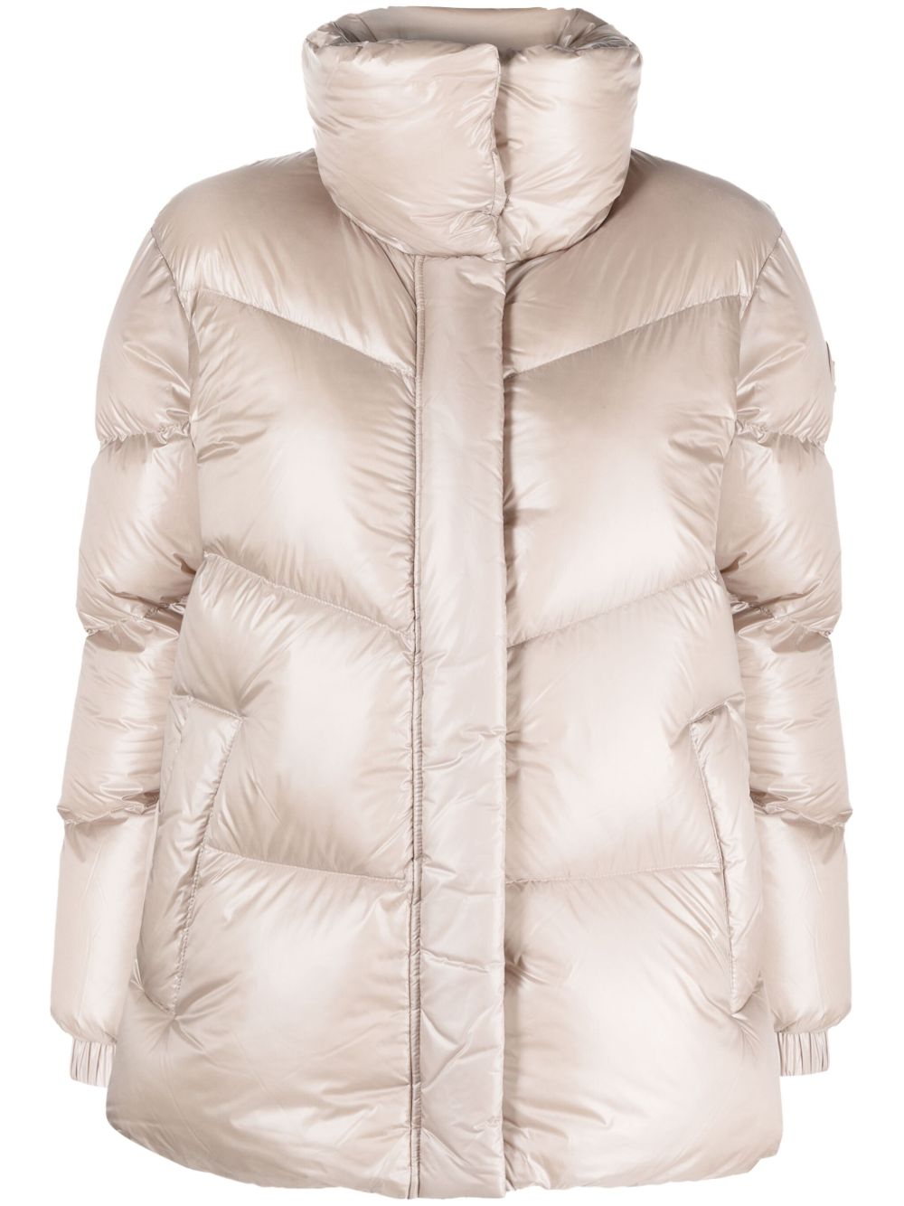 Woolrich Aliquippa 人字纹图案绗缝蓬松夹克 - 中性色