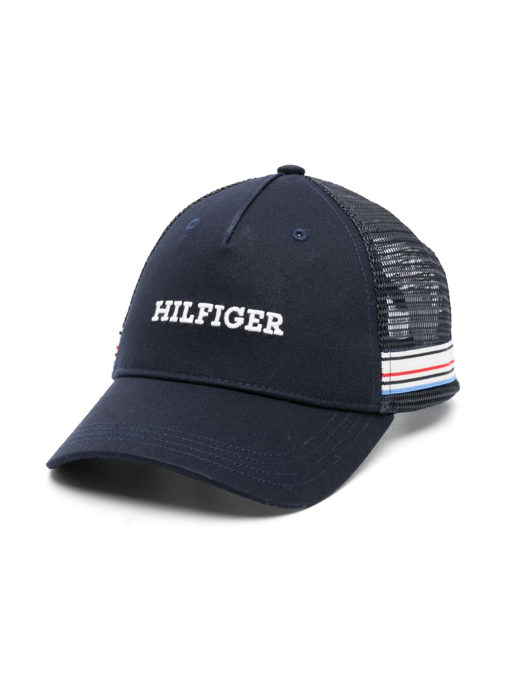 Tommy Hilfiger Junior logo刺绣网纱棒球帽 - 蓝色