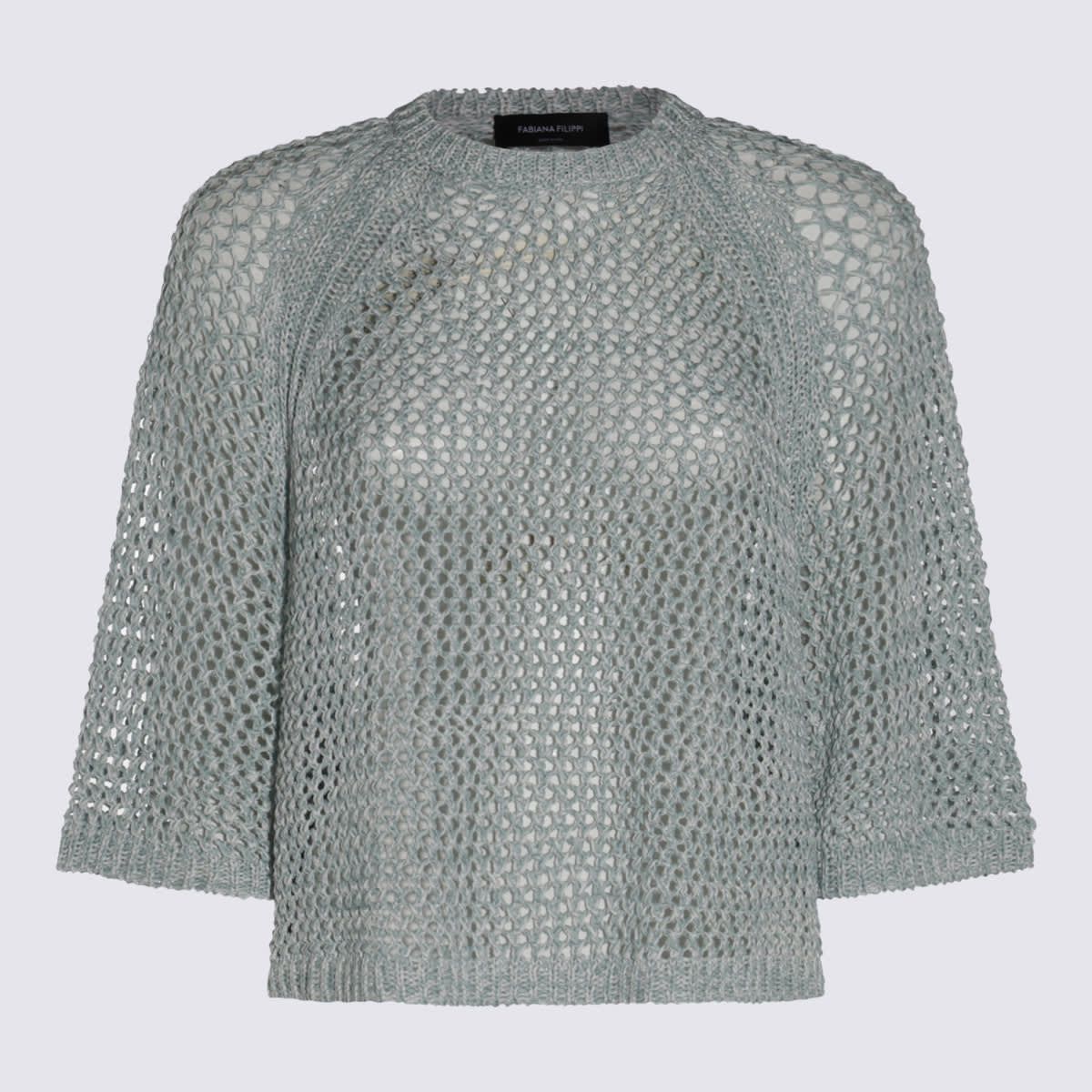 Fabiana Filippi Green Grey Cotton Knitwear
