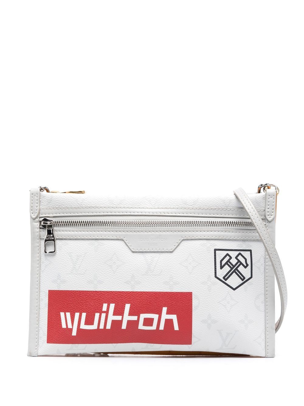 Louis Vuitton Pre-Owned Double Flat 邮差包（2019年典藏款） - 灰色