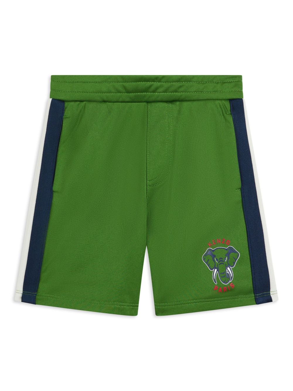 Kenzo Kids logo印花短裤 - 绿色