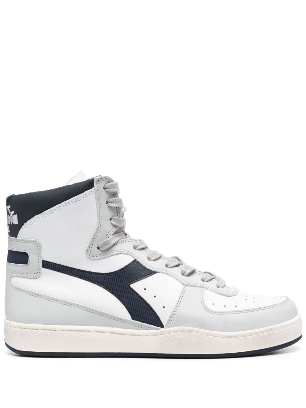 Diadora Mi Basket Low Used 皮质运动鞋 - 白色