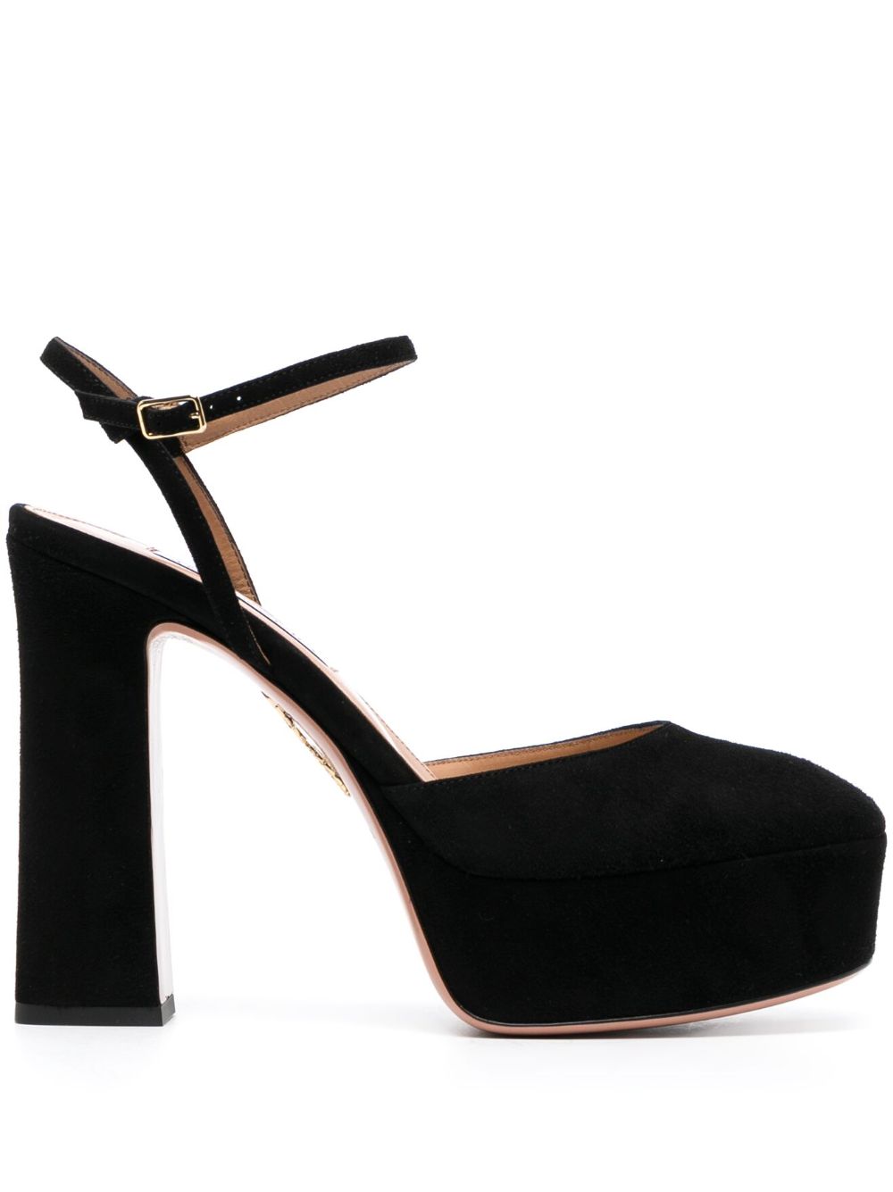 Aquazzura Groove 皮质高跟鞋 - 黑色