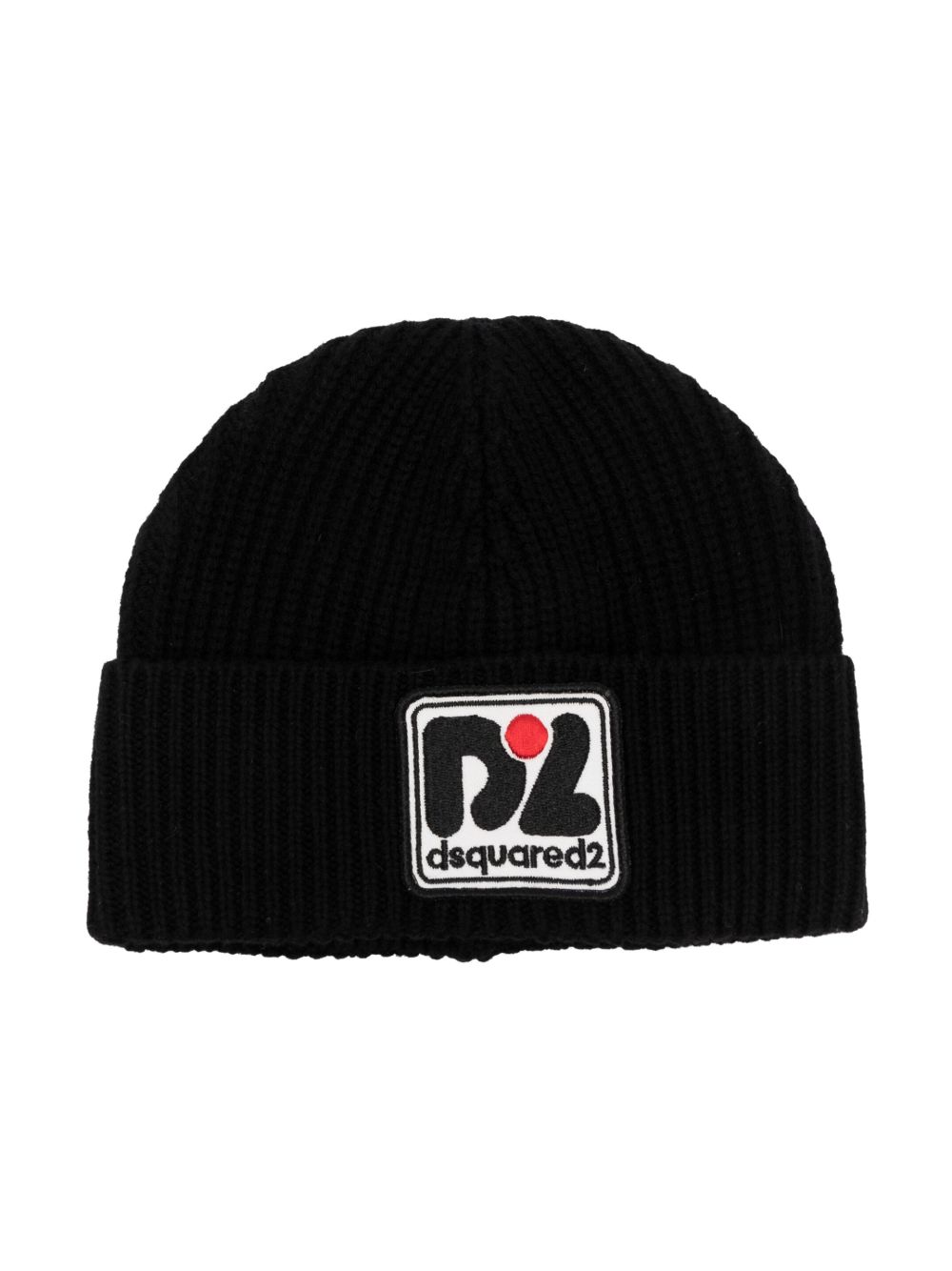 DSQUARED2 KIDS 标贴套头帽 - 黑色
