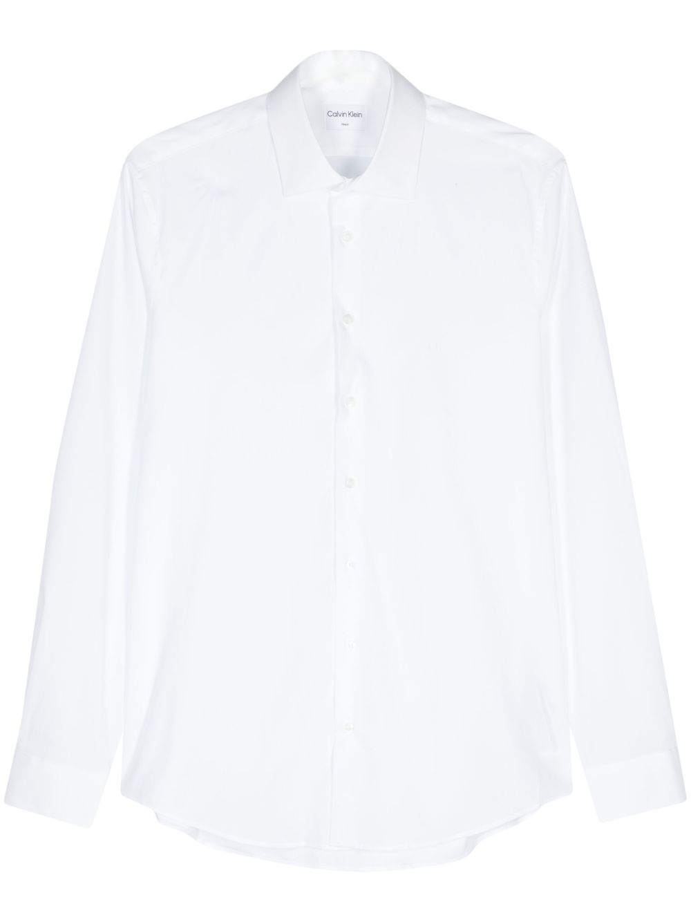 Calvin Klein logo刺绣衬衫 - 白色