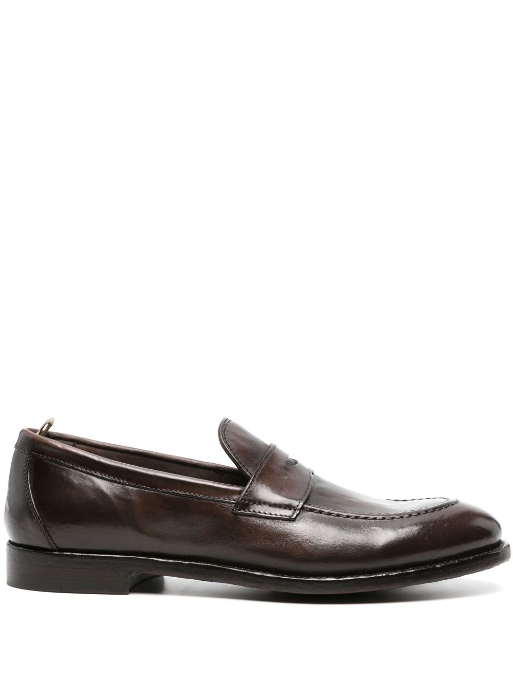 Officine Creative Tulane 003 皮质经典乐福鞋 - 褐色