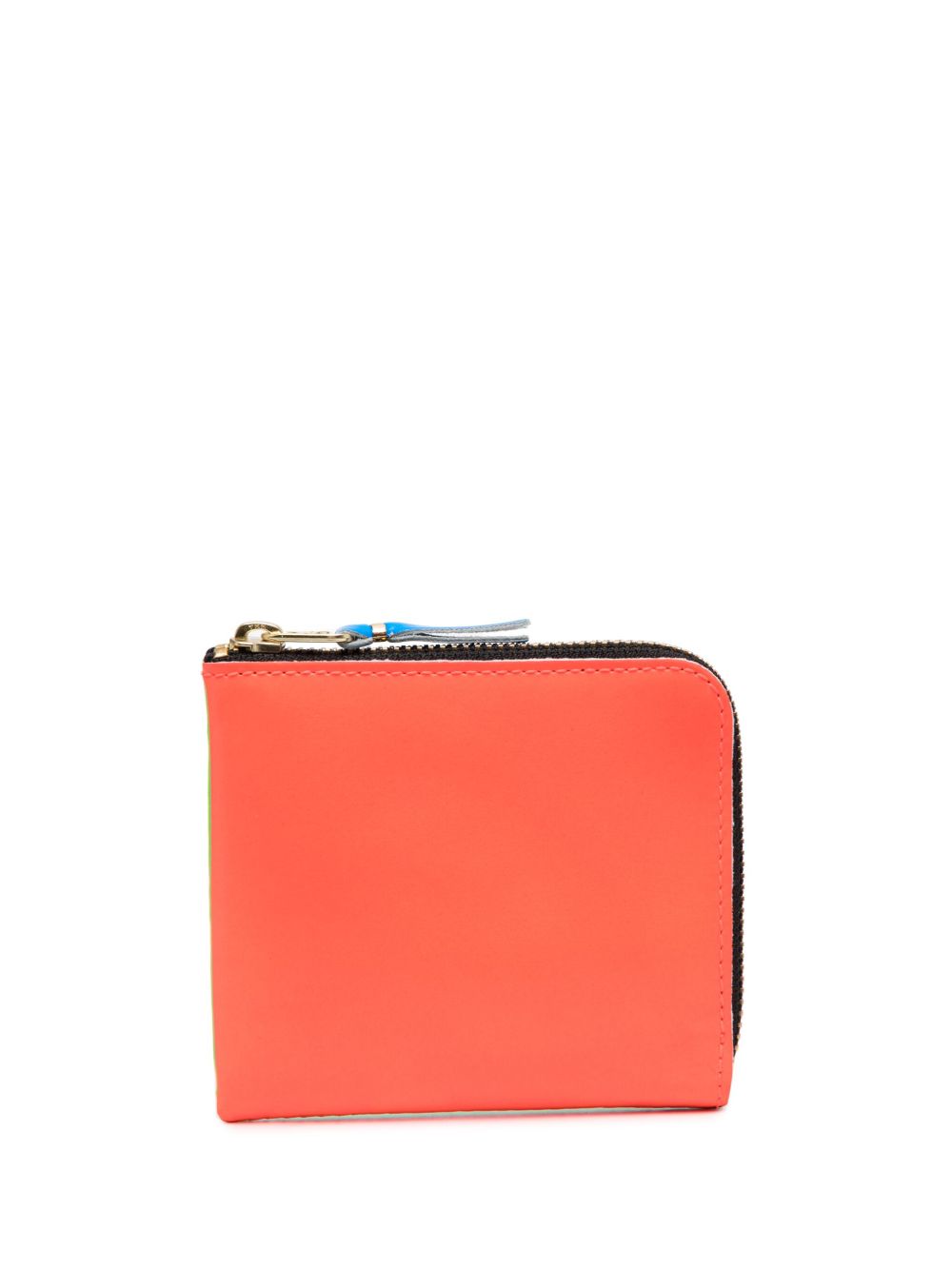 Comme Des Garçons Wallet 'Super Fluo'拼色拉链方形钱包 - 橘色