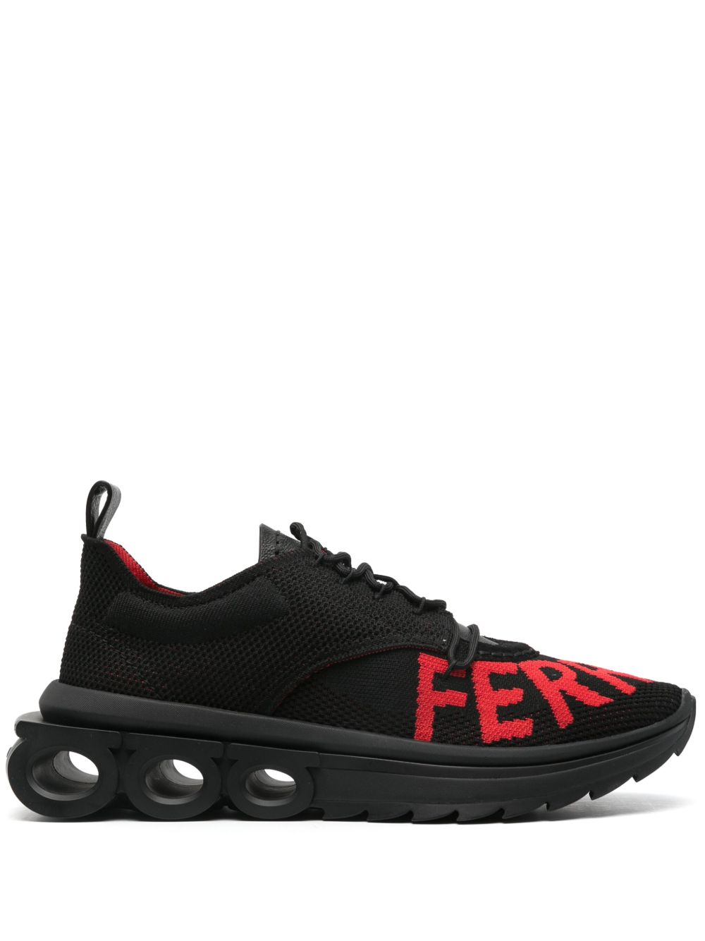 Ferragamo 针织运动鞋 - 黑色