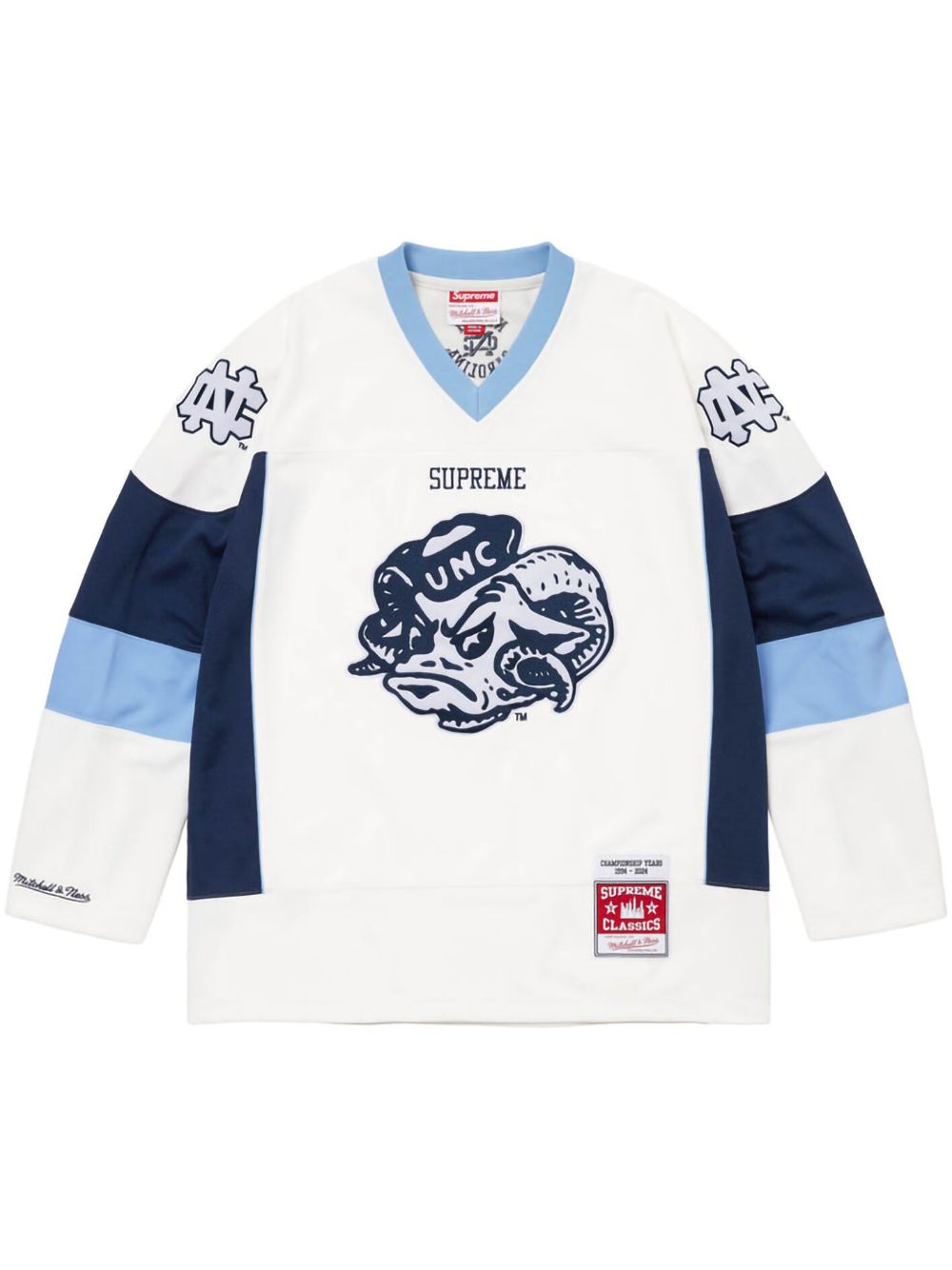 Supreme Mitchell & Ness® NCAA UNC 曲棍球球衣 - 白色