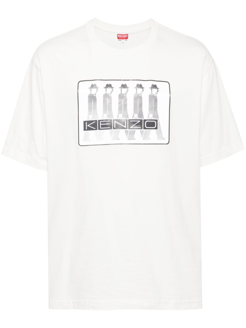 Kenzo logo印花棉T恤 - 白色