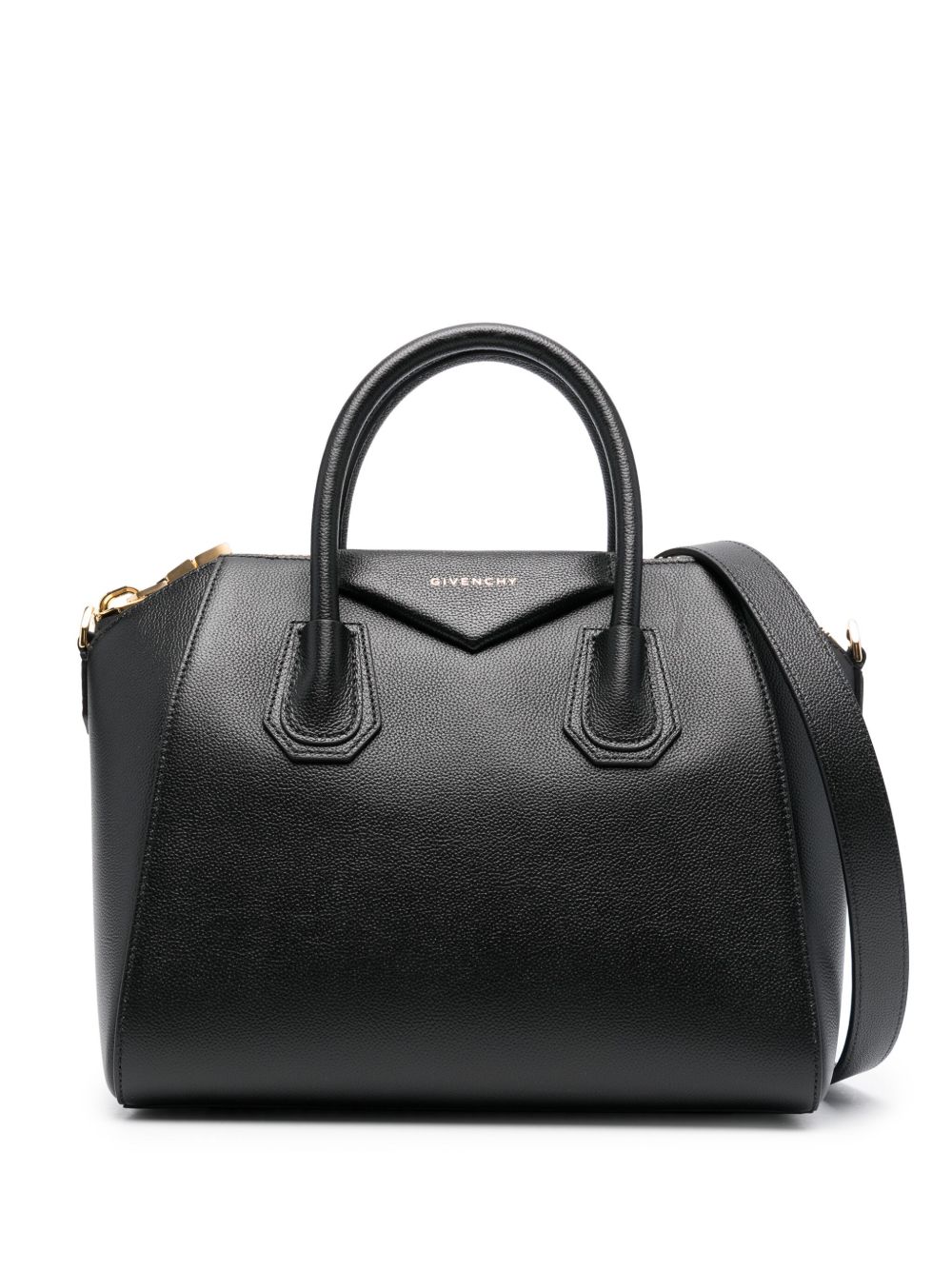 Givenchy Antigona 皮质小号手提包 - 黑色