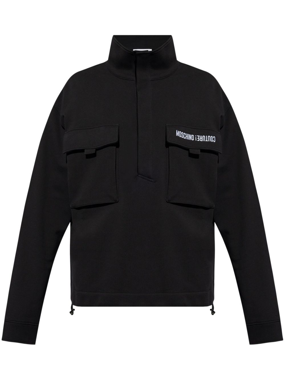 Moschino 高领棉卫衣 - 黑色