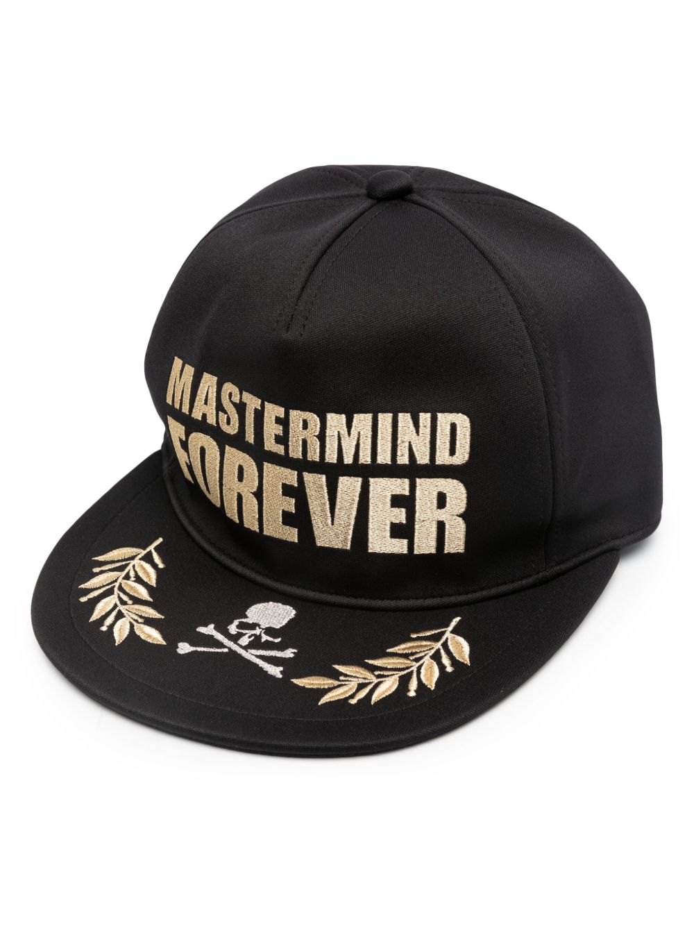 Mastermind Japan logo刺绣平顶鸭舌帽 - 黑色