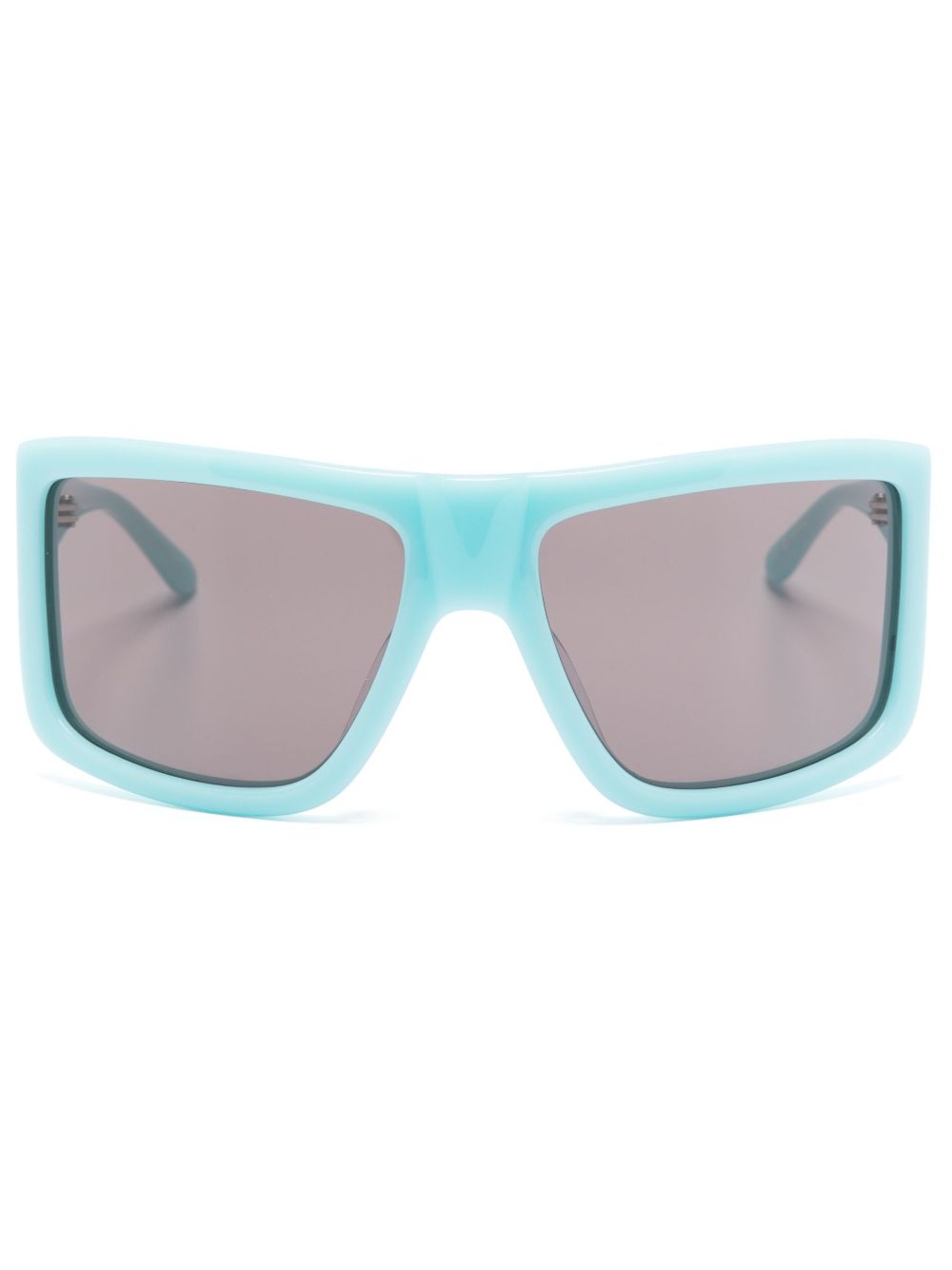Courrèges logo雕刻方框太阳眼镜 - 蓝色
