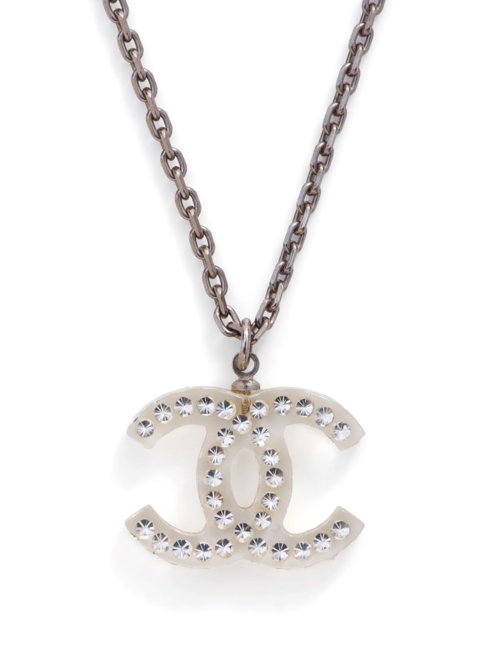 CHANEL Pre-Owned CC 吊饰项链（2005年典藏款） - 银色