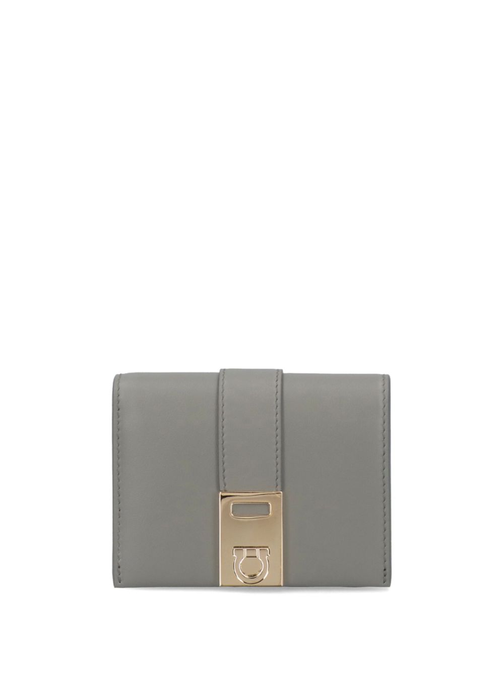Ferragamo Hug 皮质钱包 - 灰色
