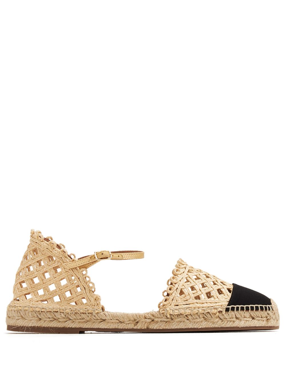 Aquazzura Sunburst 杏仁形鞋头草编鞋 - 中性色
