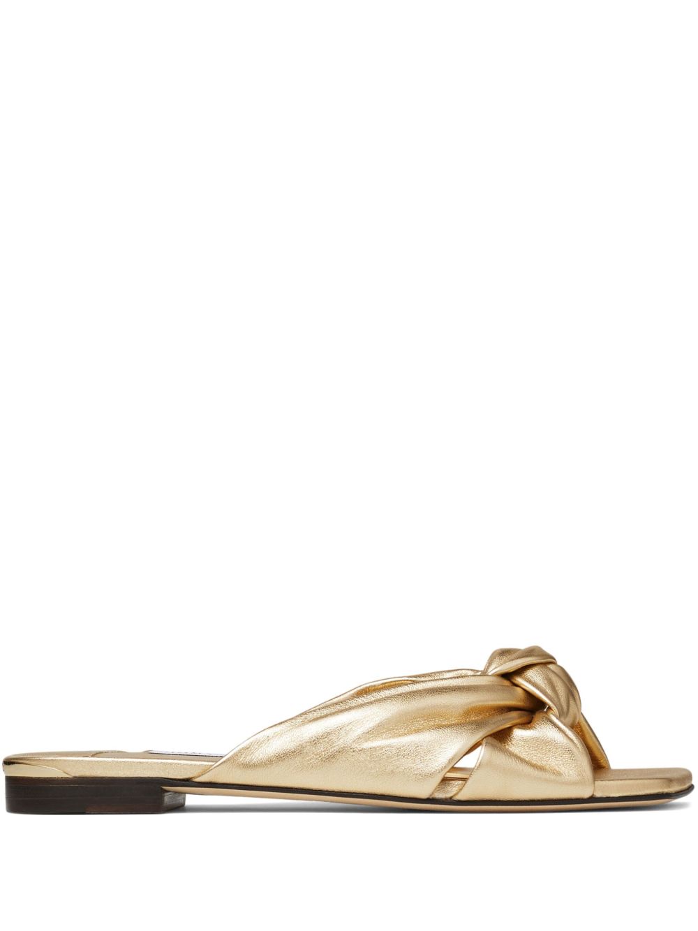 Jimmy Choo Avenue 金属感皮质凉鞋 - 金色