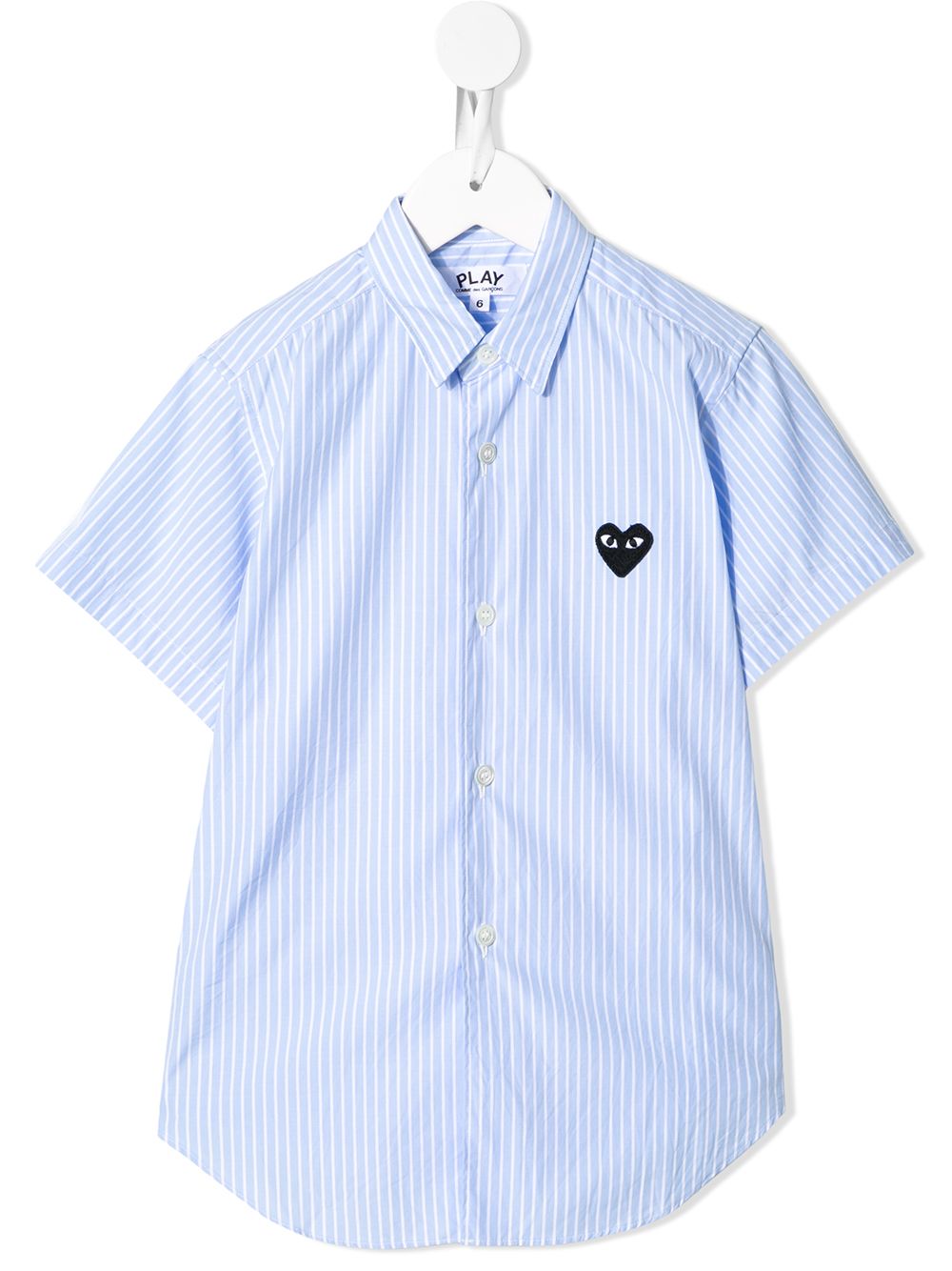 Comme Des Garçons Play Kids 胸前logo衬衫 - 蓝色